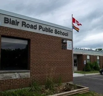 Blair Road Public School front entrance