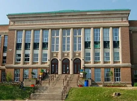 Kitchener-Waterloo Collegiate & Vocational School front entrance