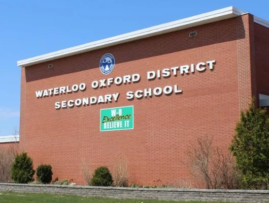 Waterloo-Oxford District Secondary School front entrance